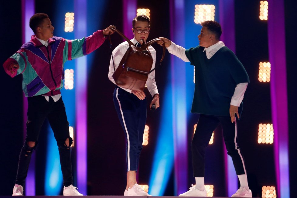 Mikolas Josef na prvním semifinále Eurovize