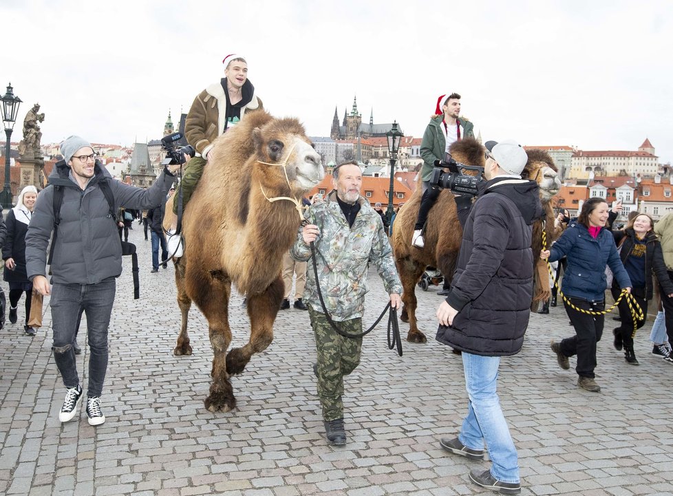 Mikolas Josef řádil na Karlově mostě! Šokoval turisty!