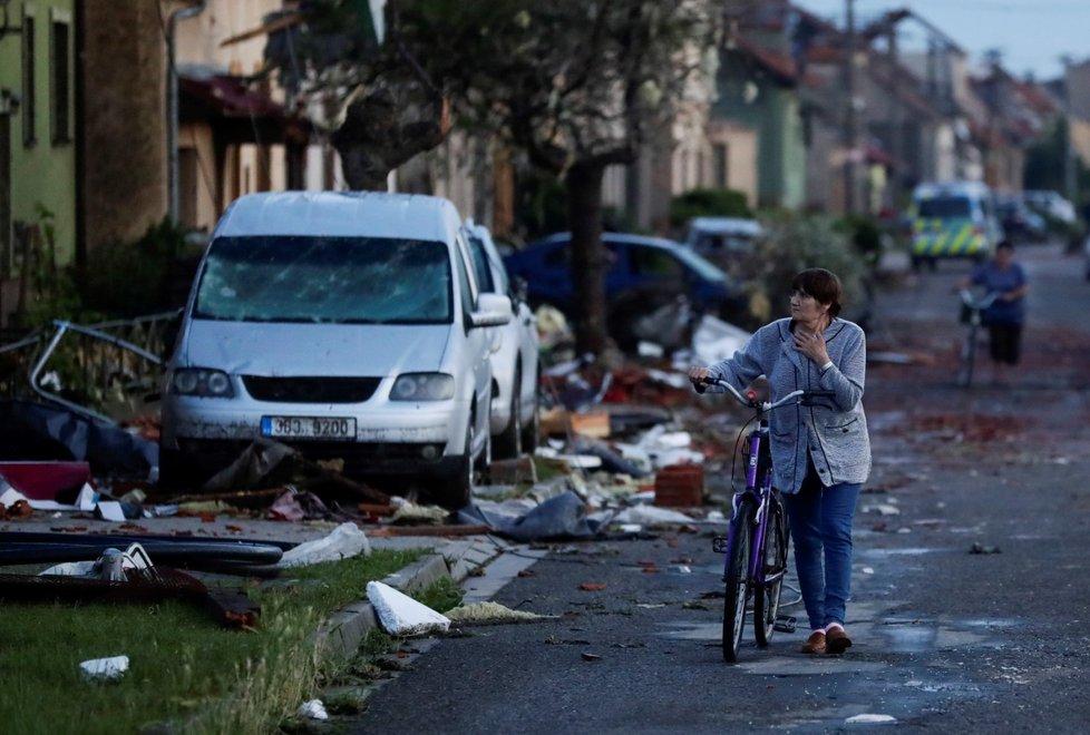 Zdevastovaná Moravská Nová Ves po tornádu (25.06.2021)