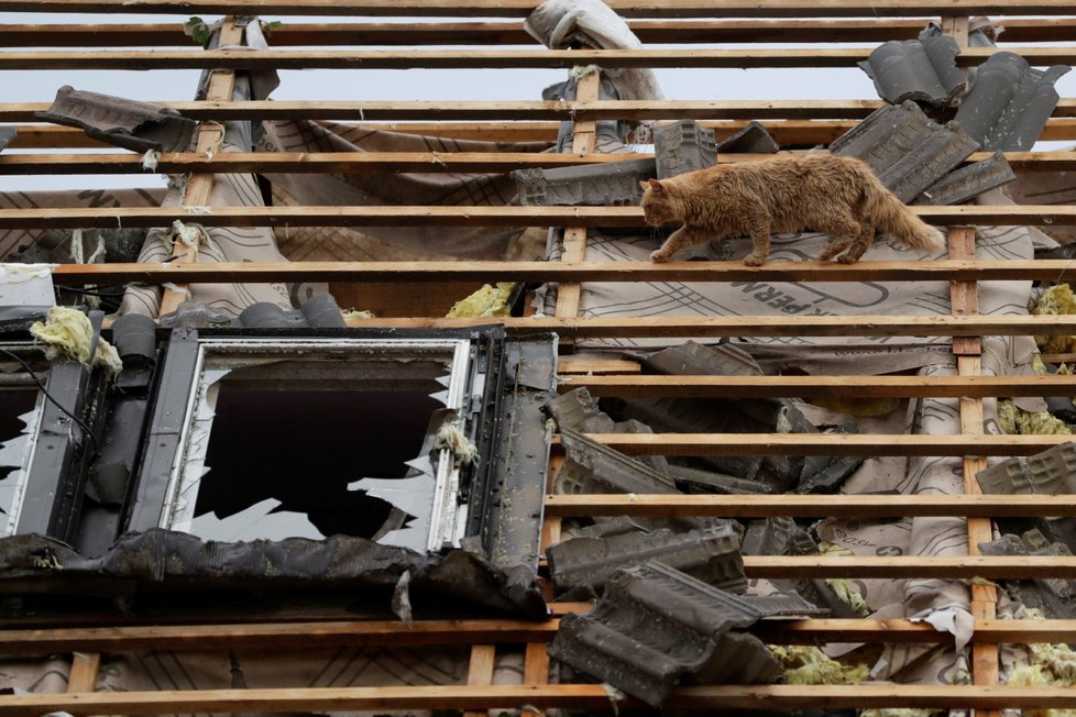 Zdevastované Mikulčice Ves po tornádu (25.06.2021)