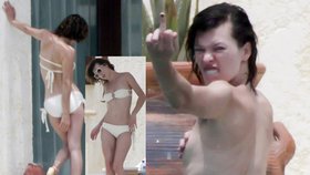 Mila Jovovich na dovolené v Mexiku dala fotografům co proto