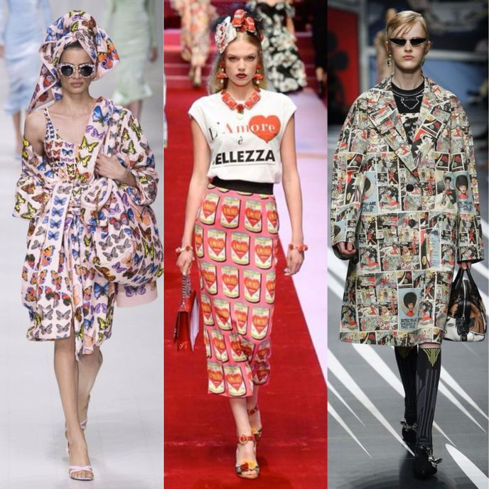 Zleva: Versace, Dolce&Gabbana, Prada