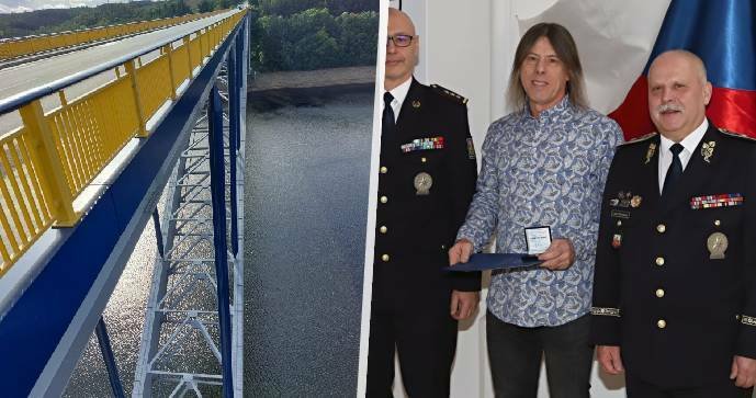 Milan rozmluvil jinému skok ze Žďákovského mostu, za záchranu života ho odměnil policejní ředitel