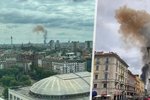Centrem Milána se ve čtvrtek dopoledne ozval výbuch. (11.5.2023)