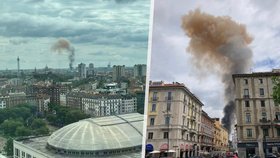 Centrem italského Milána otřásl výbuch! Hořelo několik aut, nejméně jeden raněný