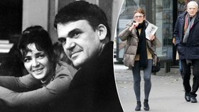 Milan Kundera s manželkou Věrou