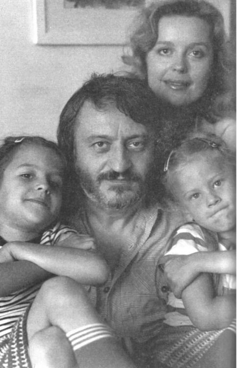 Milan Lasica s rodinou