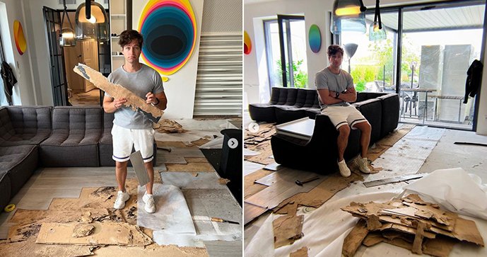 Milan Peroutka má kompletně vytopený byt a zničené podlahy.