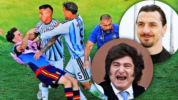 Jsme mírumilovný tým. Prezident brání argentinské rvačky, Zlatan reaguje: Kdybych tam byl... Jsme mírumilovný tým. Prezident brání argentinské rvačky, Zlatan reaguje: Kdybych tam byl...