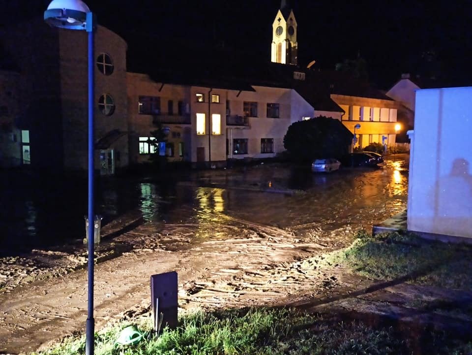 Vydatný déšť zasáhl také Milevsko na Písecku. Likvidace škod potrvá několik týdnů.