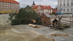 V Milevsku se zlomil vánoční strom!