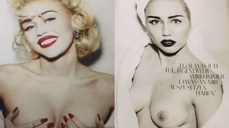 Nahá Miley Cyrus se až nápadně podobá Madonně 