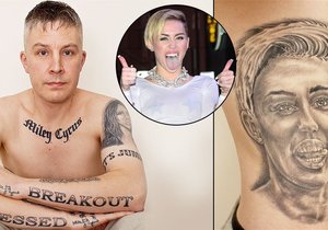 Miley Cyrus se tetování jejího posedlého fanouška nelíbí: Jsou hnusná! vzkázala mu
