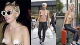 Koukejte, jsem (trapná) jako Cyrus! Modelka vyrazila do ulic v bradavkovém kostýmu 