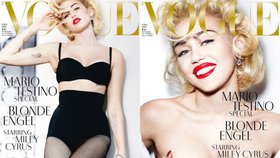 Miley Cyrus opět nahá: Ve stylu Marilyn Monroe se svlékla pro německý Vogue