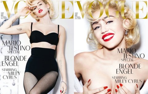 Miley Cyrus opět nahá: Ve stylu Marilyn Monroe se svlékla pro německý Vogue