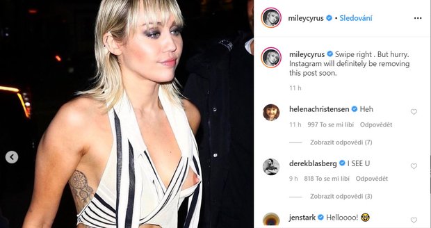 Miley Cyrusová neuhlídala výstřih