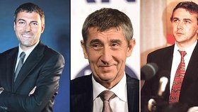 Petr Kellner, Andrej Babiš a Pavel Tykač (starší fotografie): Tři nejbohatší muži Česka