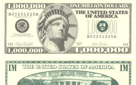 Tohle je milionová bankovka