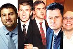 Tohle jsou nejbohatší muži Česka: Zleva Petr Kellner, Andrej Babiš, Pavel Tykač, Karel Komárek ml., Zdeněk Bakala
