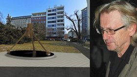 Český sochař s bulharskými kořeny Stefan Milkov (63) navrhl jako poctu Adolfu Loosovi trojvěšáček. Ze soutěže byl ale vyřazen.