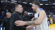 Milojevič a slovinský basketbalista Luka Dončić Milojevič a slovinský basketbalista Luka Dončić