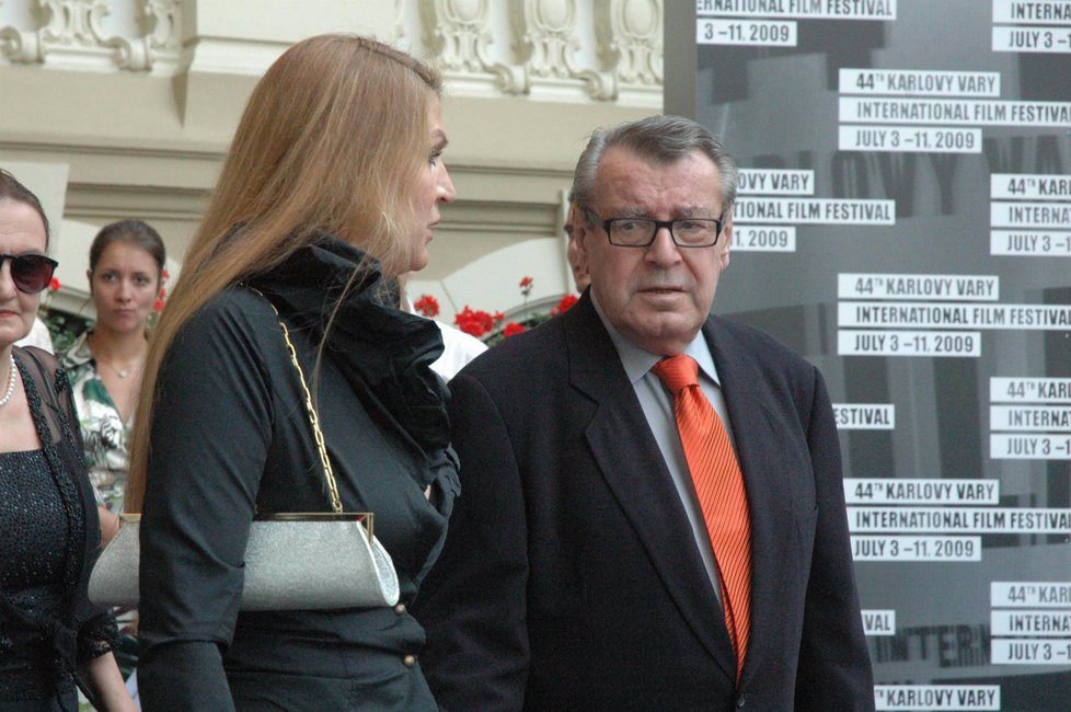 Miloš Forman s manželkou Martinou