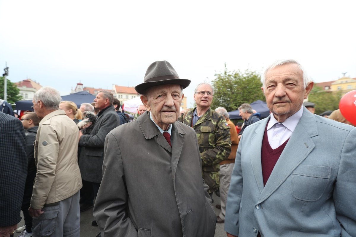 Miloš Jakeš při oslavách Svátku práce 1. května 2019