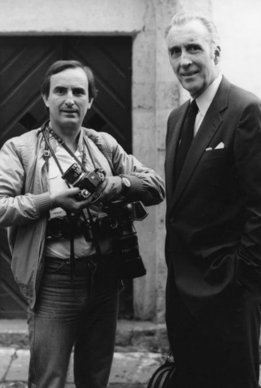 1985: Miloš Schmiedberger a Christopher Lee