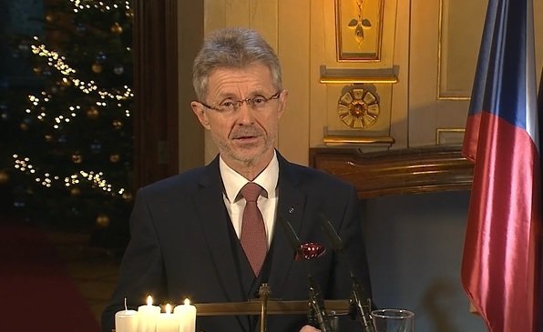 Šéf Senátu Miloš Vystčil během adventního projevu (18.12.2023)