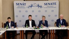 V Senátu se poprvé sešla vedení Senátu a nové Sněmovny v čele s Milošem Vystrčilem (ODS) a Tomiem Okamurou (SPD) (25.11.2025)