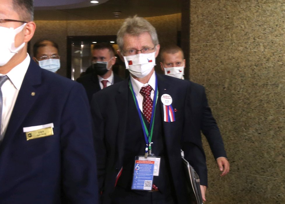 Předseda Senátu Miloš Vystrčil (ODS) vystoupil na investičním fóru v hlavním městě Tchaj-wanu Tchaj-pej. (31. 8. 2020)