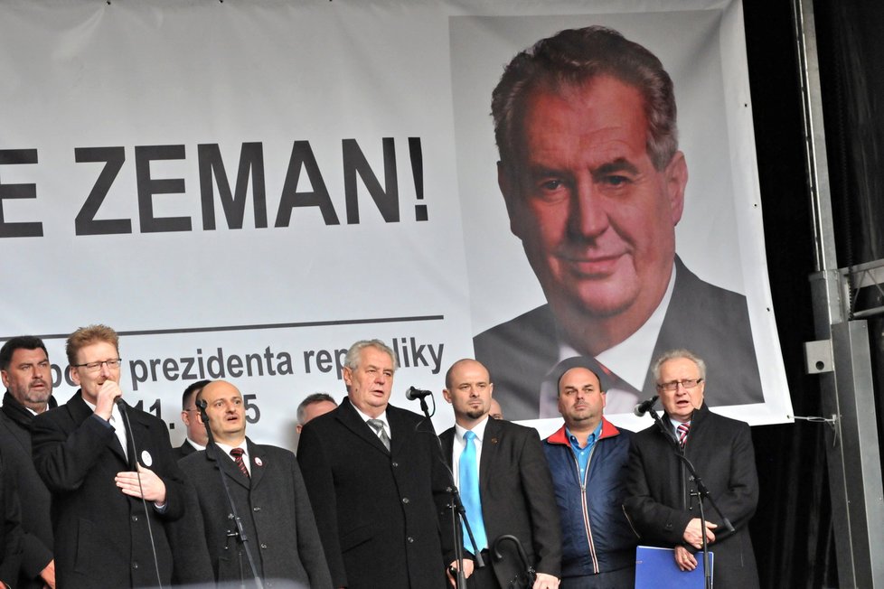 Miloš Zeman na Albertově 17. listopadu 2015