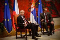 Zeman je pro Srby hrdina. „Má brilantní mysl,“ pěl chválu tamní prezident