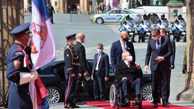 Návštěva srbského prezidenta Aleksandara Vučiče na Pražském hradě.