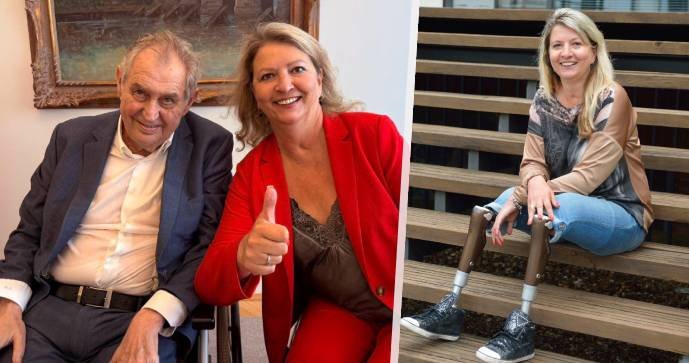 Miloš Zeman podpořil kandidátku do Senátu Andreu Brzobohatou