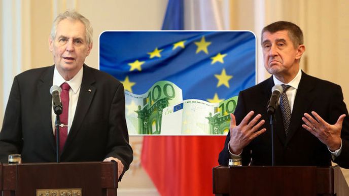 Miloš Zeman ani Andrej Babiš (zatím) eurem v Česku platit nechtějí