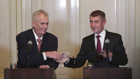 Miloš Zeman pověřil v Lánech Andreje Babiše, aby sestavi vládu