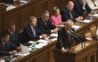 Miloš Zeman dorazil podpořit druhou vládu Andreje Babiše do Poslanecké sněmovny (11.7.2018)