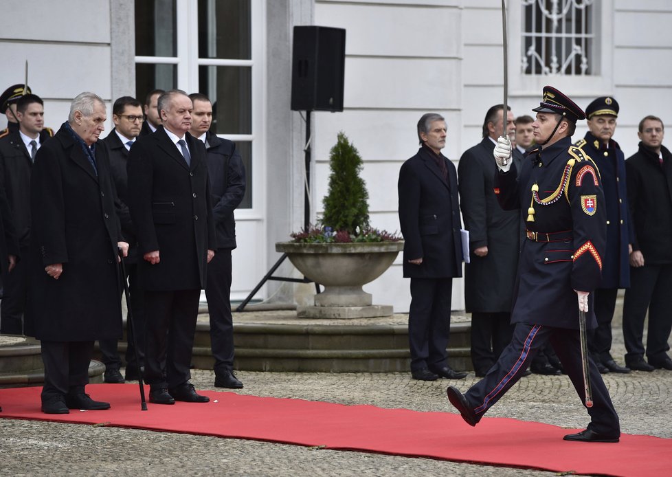 Prezident Miloš Zeman na své poslední státní cestě ve stávajícím funkčním období na Slovensku.