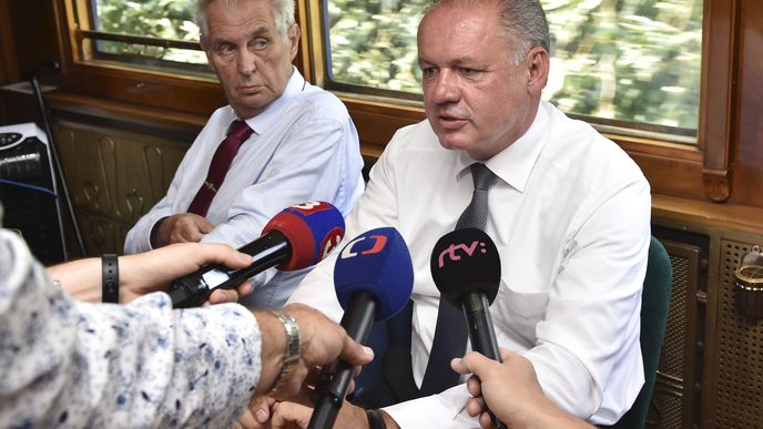 Prezidenti Miloš Zeman a Andrej Kiska