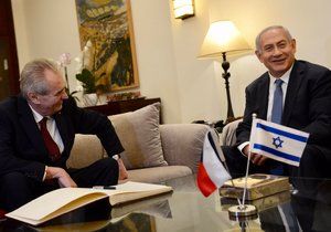 Prezident Miloš Zeman s izraelským premiérem Benjaminem Netanjahuem
