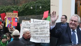 Zeman se pustil do demonstrantů: Pískot je projev ptáka!