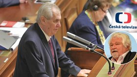 Pithart: Zeman navádí poslance kvůli ČT, dává jim tahák jako školákům.