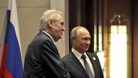 Miloš Zeman se v Číně setkal i s Vladimirem Putinem.