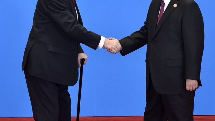 Prezident Miloš Zeman v Číně se svým čínským protějškem Si Ťin-pchingem