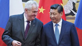Miloš Zeman se svým čínským protějškem Si Ťin-pchingem