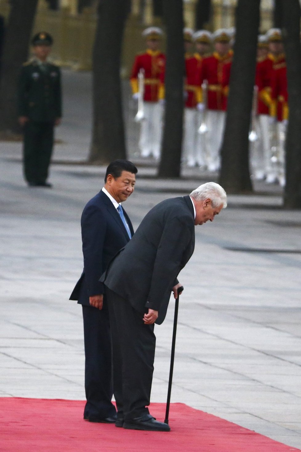 Miloš Zeman se na závěr návštěvy Číny setkal v Pekingu se svým čínským protějškem Si Ťin-pchingem.