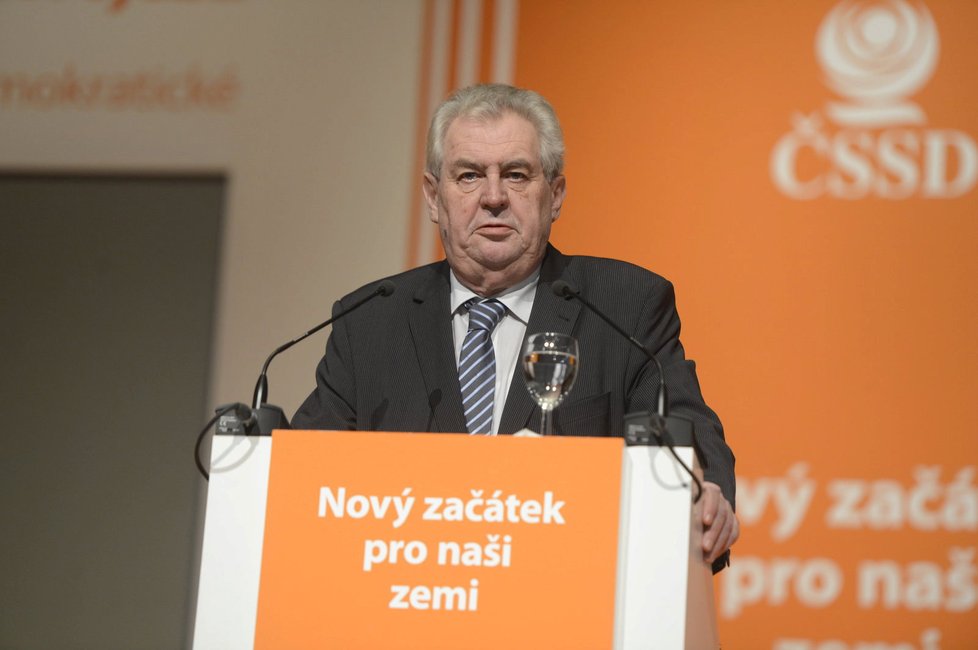 Miloš Zeman na sjezdu ČSSD