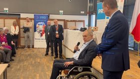 Miloš Zeman na sjezd strany PRO s Jindřichem Rajchlem